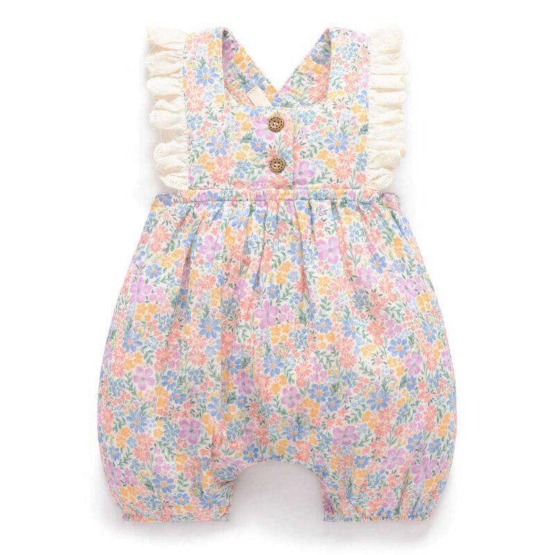 Purebaby Floral Romper image number 0